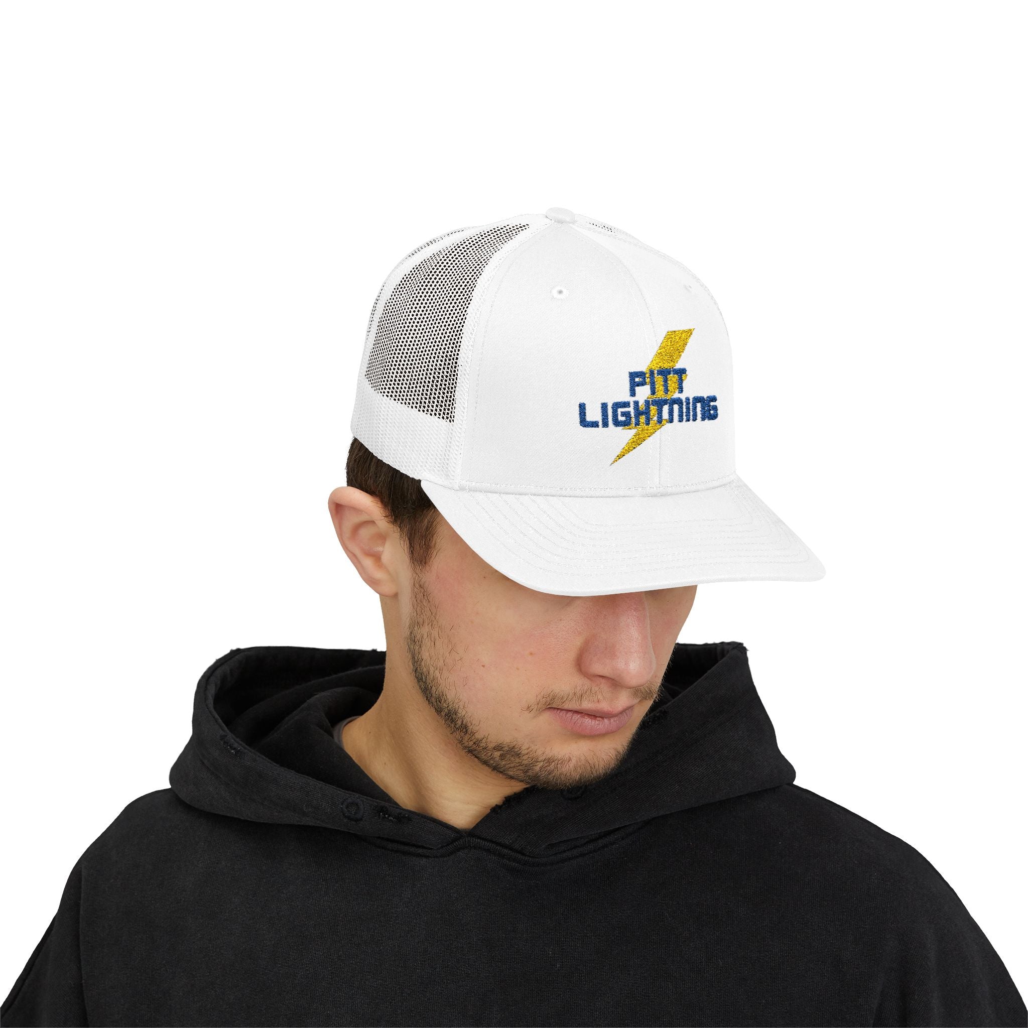 Pitt Lightning Snapback Trucker Cap, Vintage Sports Hat, Great for Game Day, Perfect for Fashion & Teams, Summer Accessory