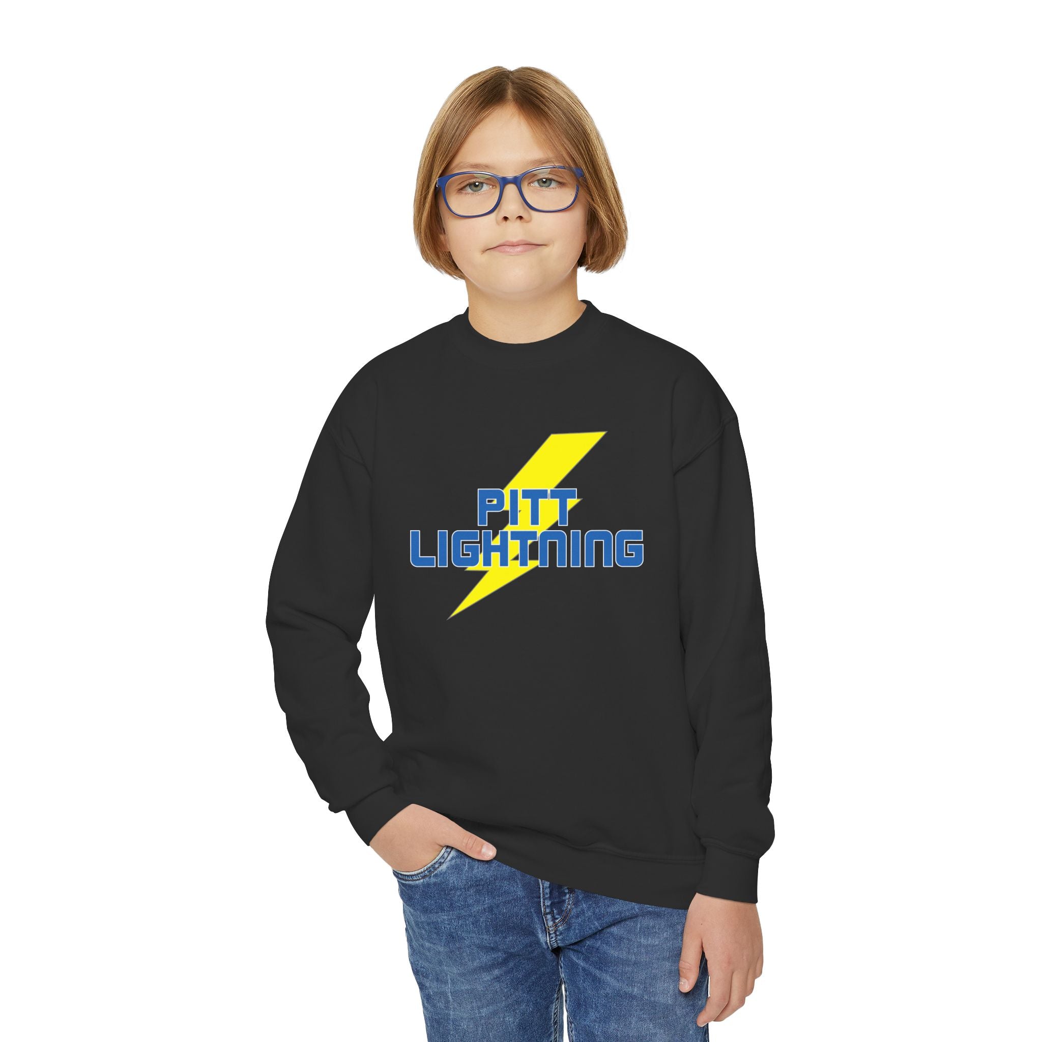 Pitt Lightning Youth Crewneck Sweatshirt
