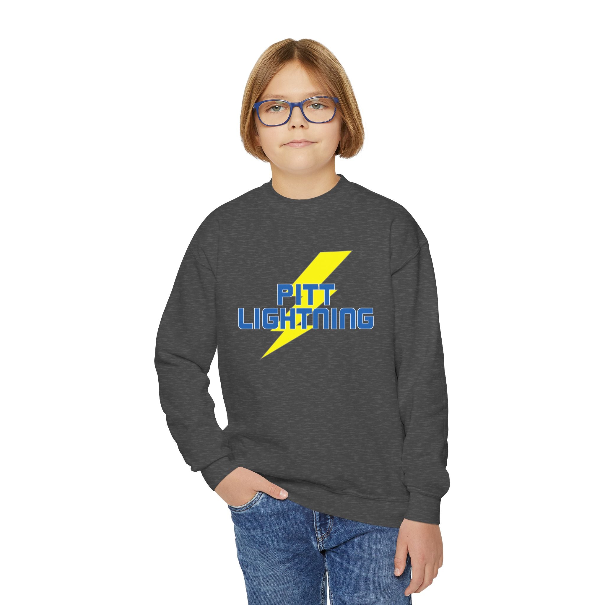 Pitt Lightning Youth Crewneck Sweatshirt