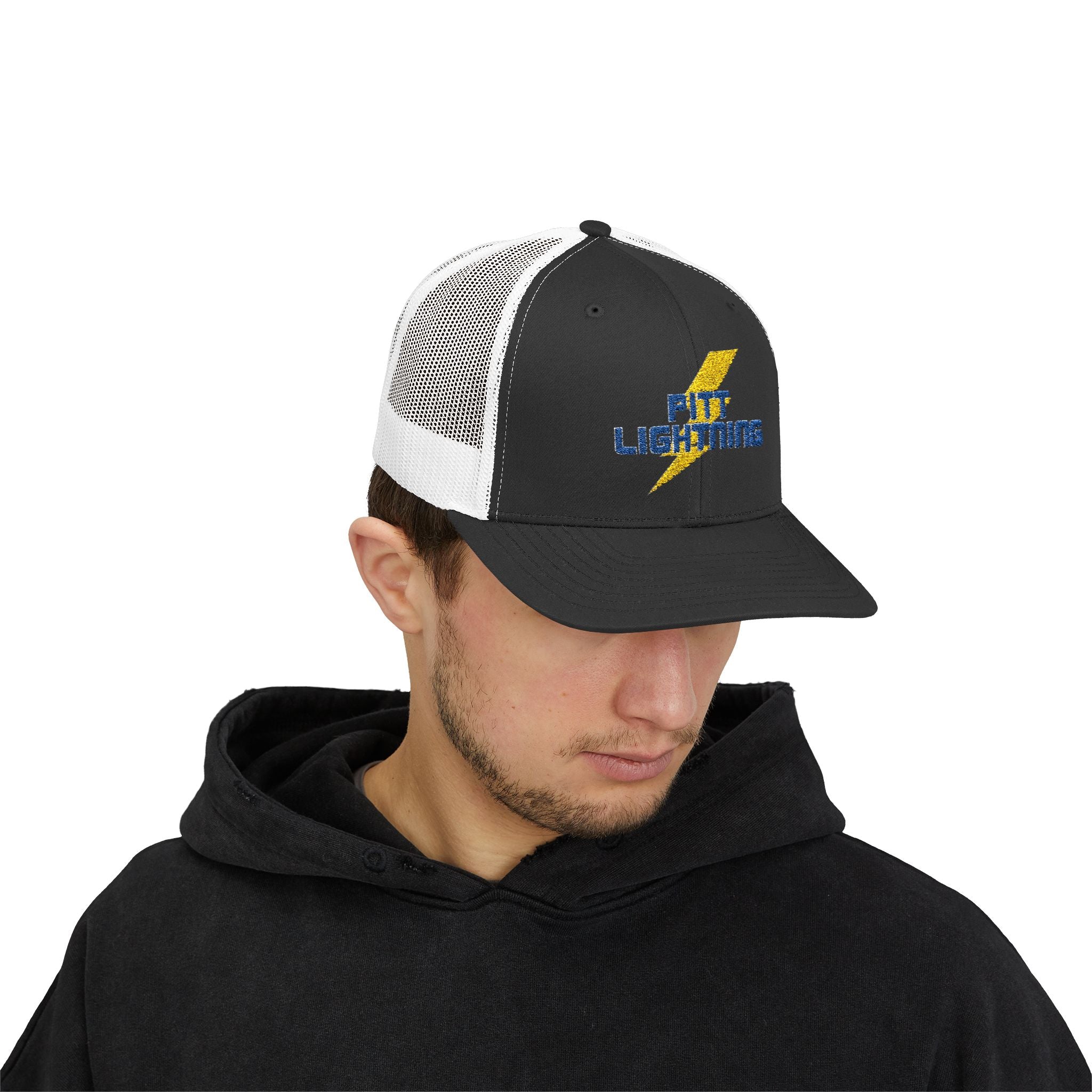 Pitt Lightning Snapback Trucker Cap, Vintage Sports Hat, Great for Game Day, Perfect for Fashion & Teams, Summer Accessory